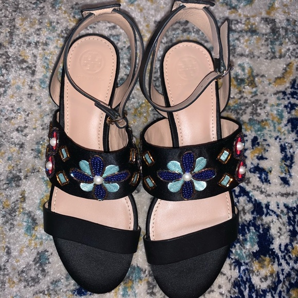 tory burch estella leather wedge sandal